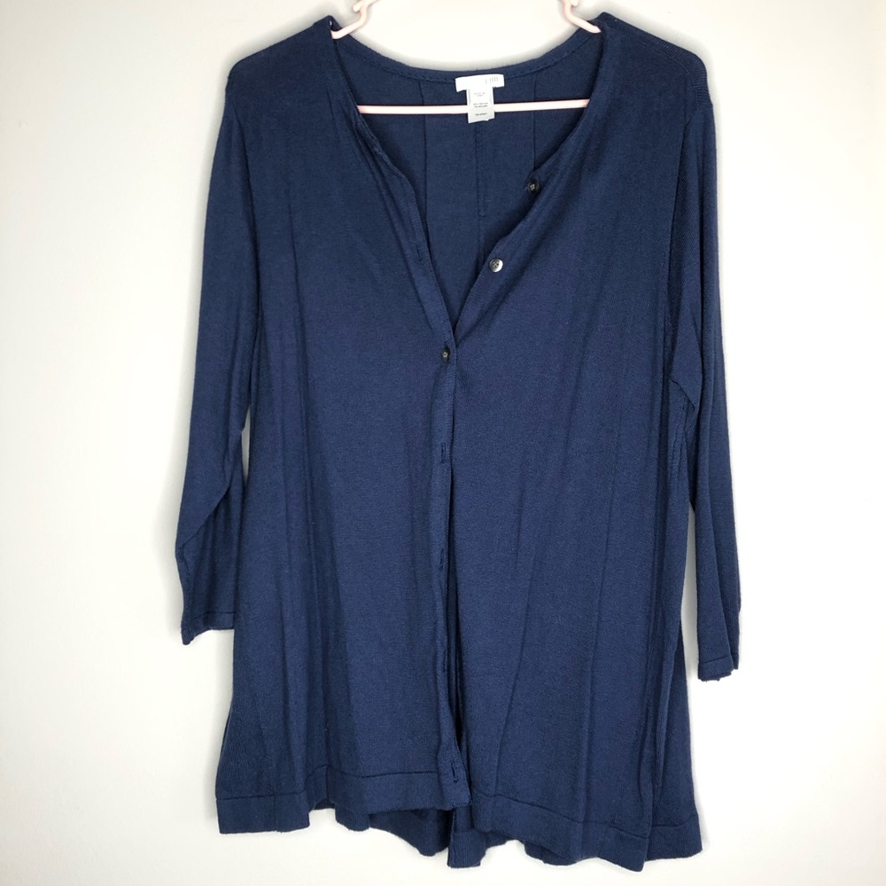 J. Jill half button down cardigan